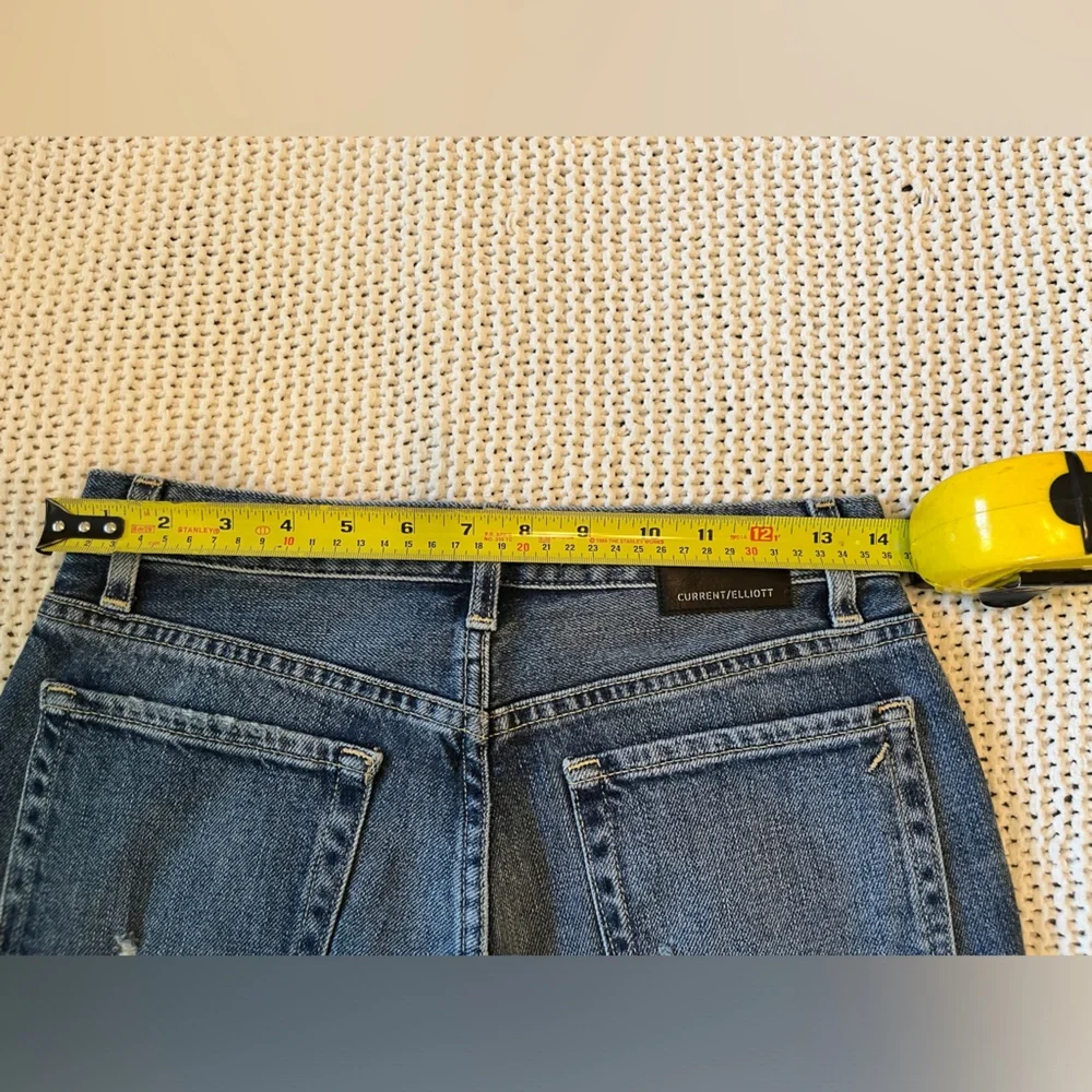 Current/Elliot Boyfriend Jeans Deconstructed Frayed Hem Size 26 Style CE1013KA1D - Picture 5 of 7